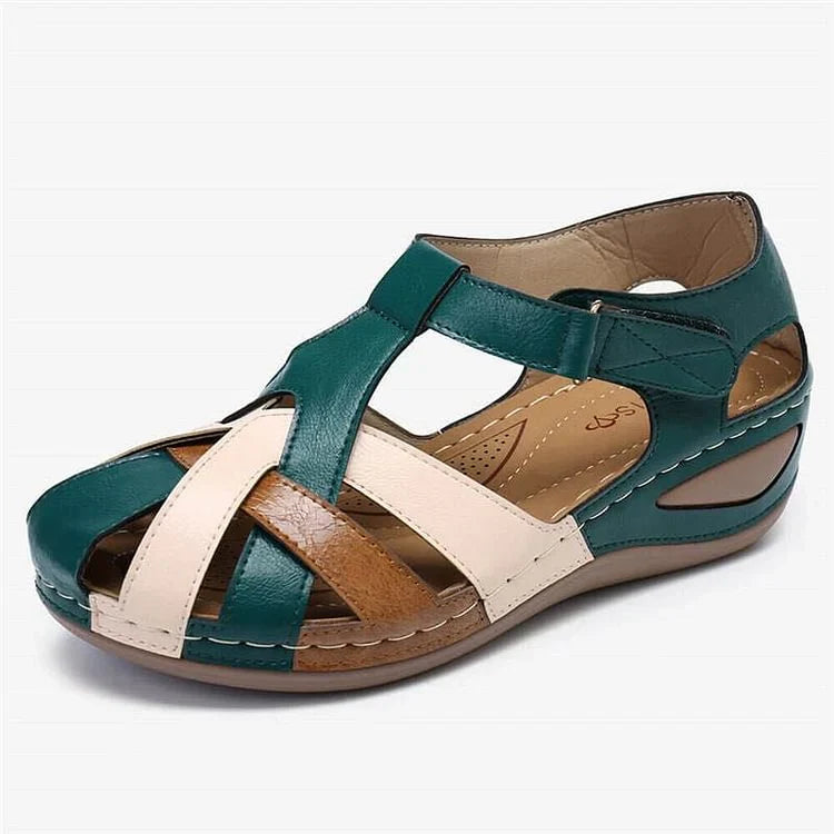 Womens Orthopaedic Wedge Sandals Adjustable Strap - BritishMode