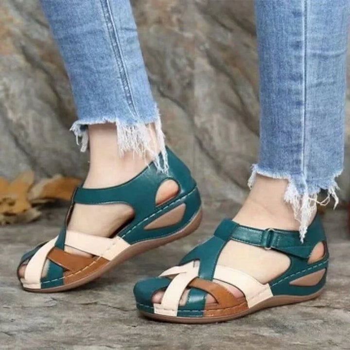 Womens Orthopaedic Wedge Sandals Adjustable Strap