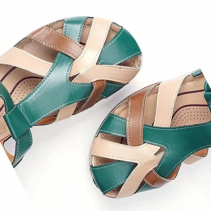 Womens Orthopaedic Wedge Sandals Adjustable Strap