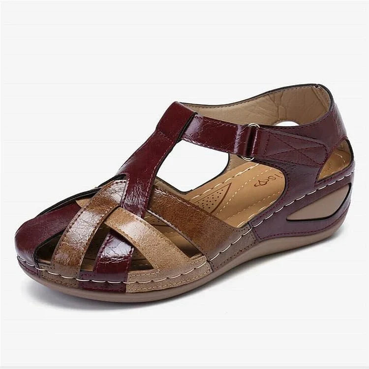 Womens Orthopaedic Wedge Sandals Adjustable Strap