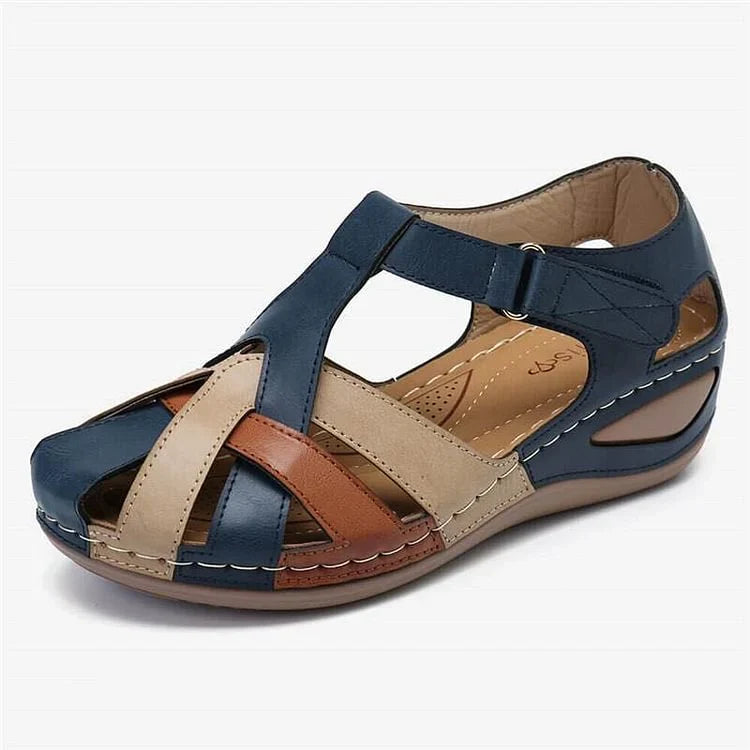 Womens Orthopaedic Wedge Sandals Adjustable Strap
