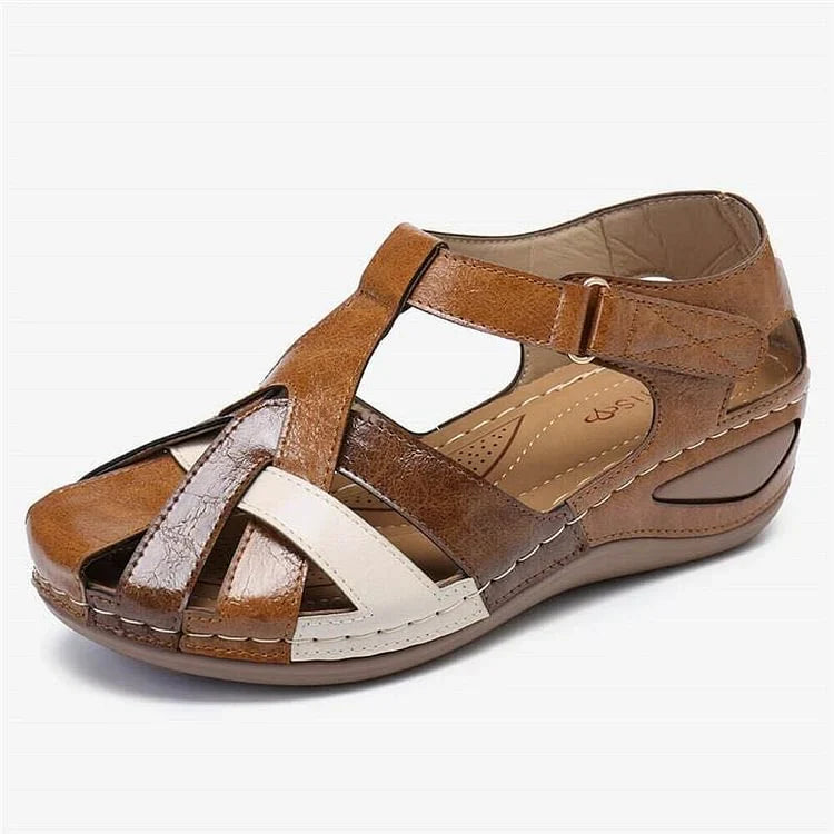 Womens Orthopaedic Wedge Sandals Adjustable Strap