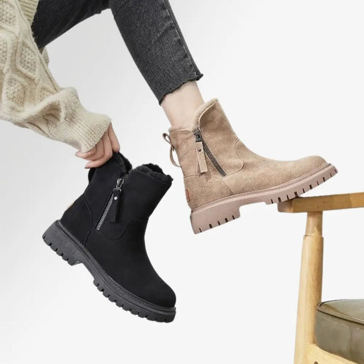 Womens Orthopedic Shoes Warmly Lined Easy-Zip Comfort