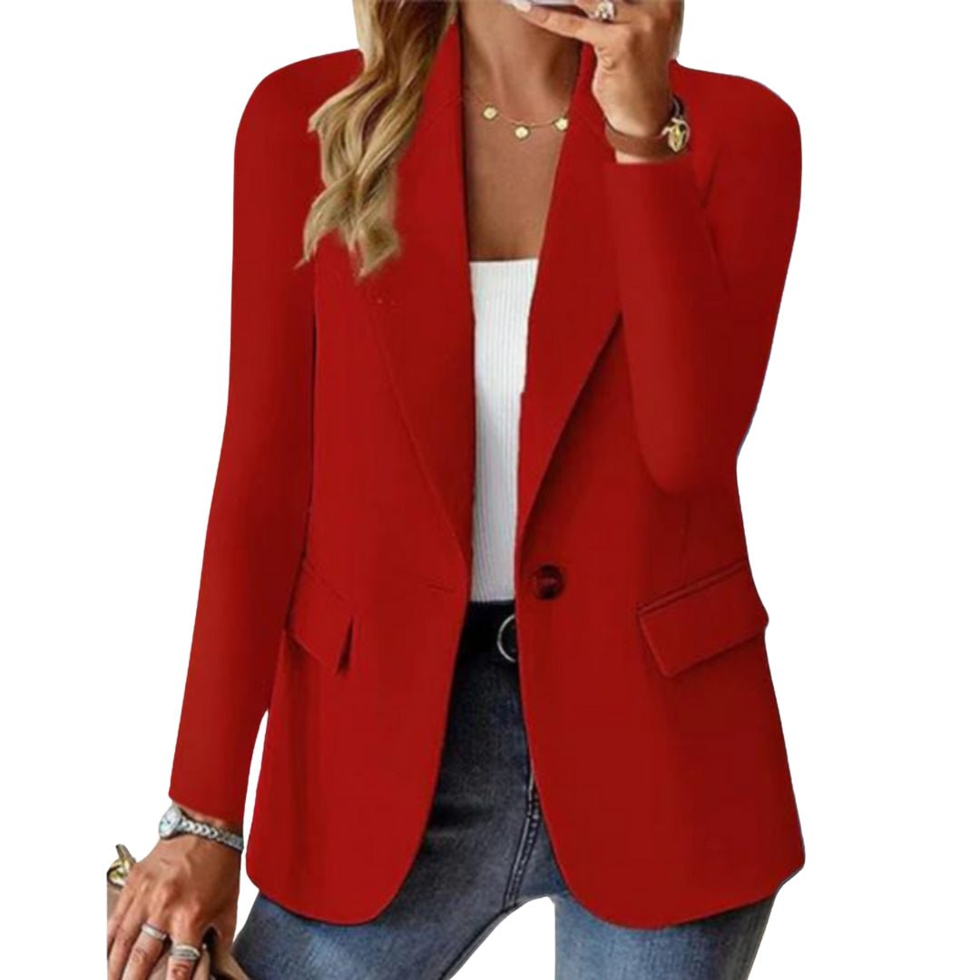 Womens Long Blazer Jacket Relaxed Fit