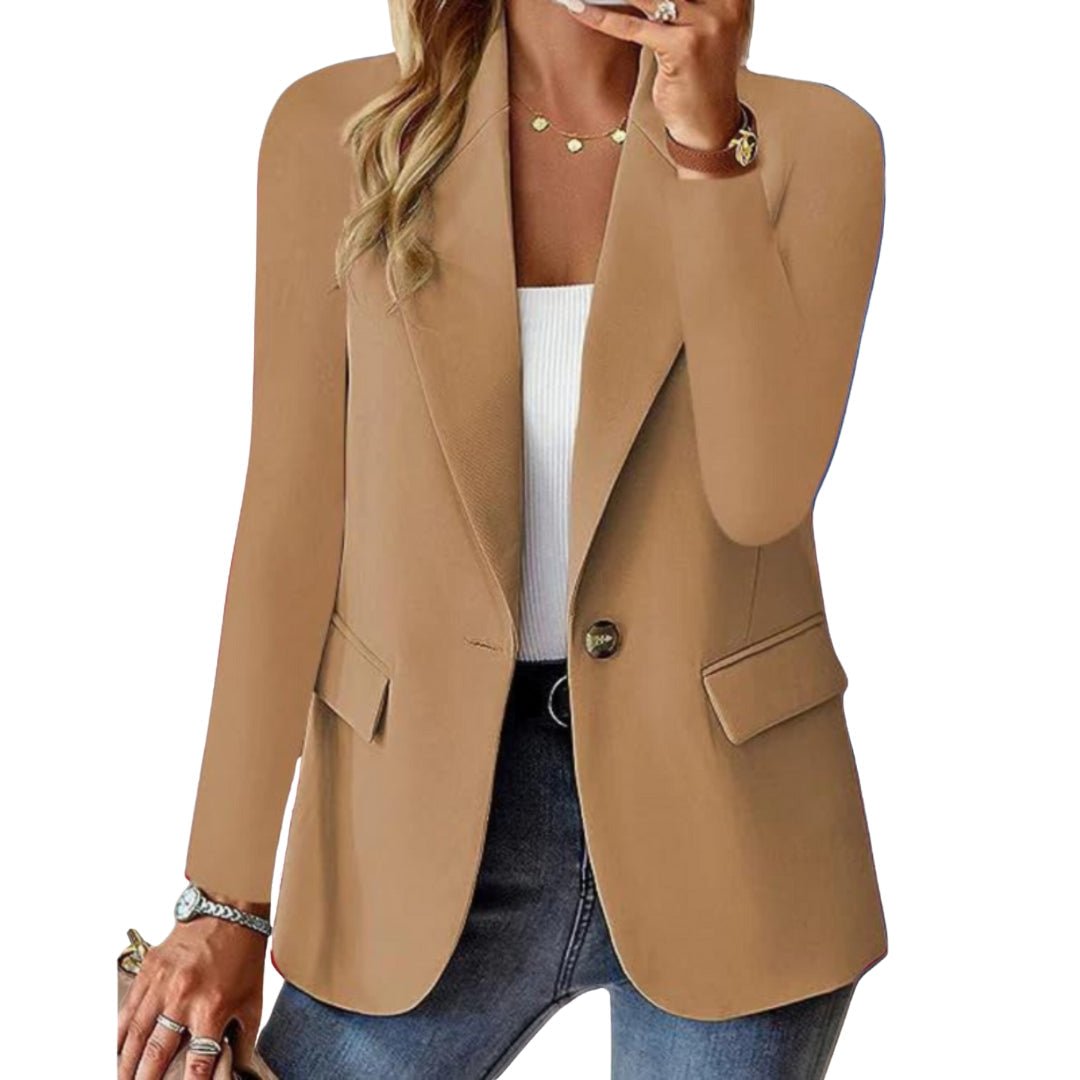 Womens Long Blazer Jacket Relaxed Fit
