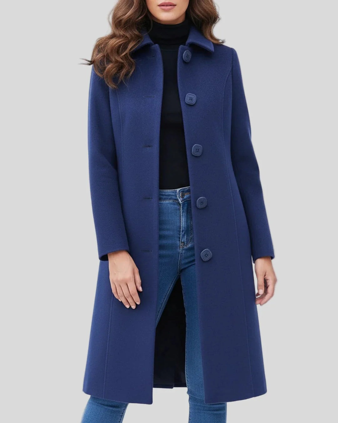 Womens Long Waterproof Trench Coat Classic Fit