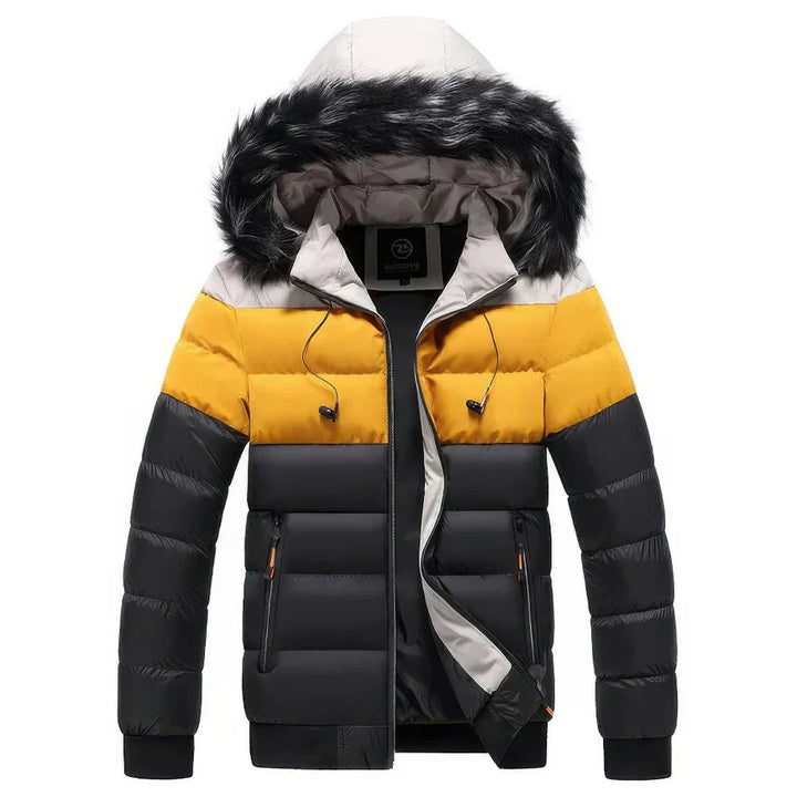 Mens Winter Parka Coat with Fur Collar