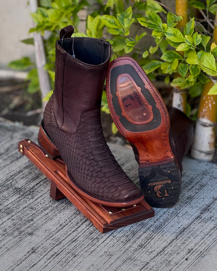 Mens Cowboy Boots Leather Western Style - BritishMode