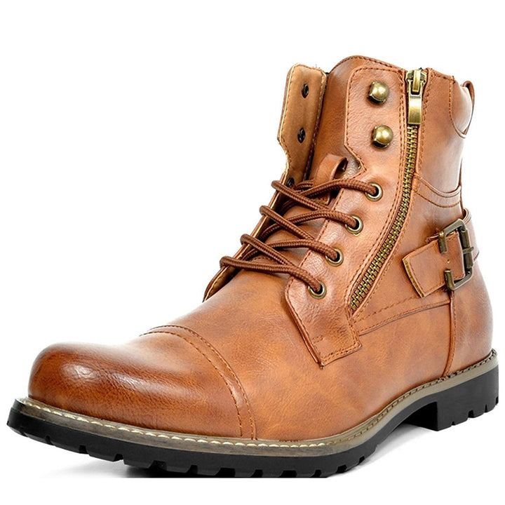 Mens Combat Boots Lace-Up Military Style