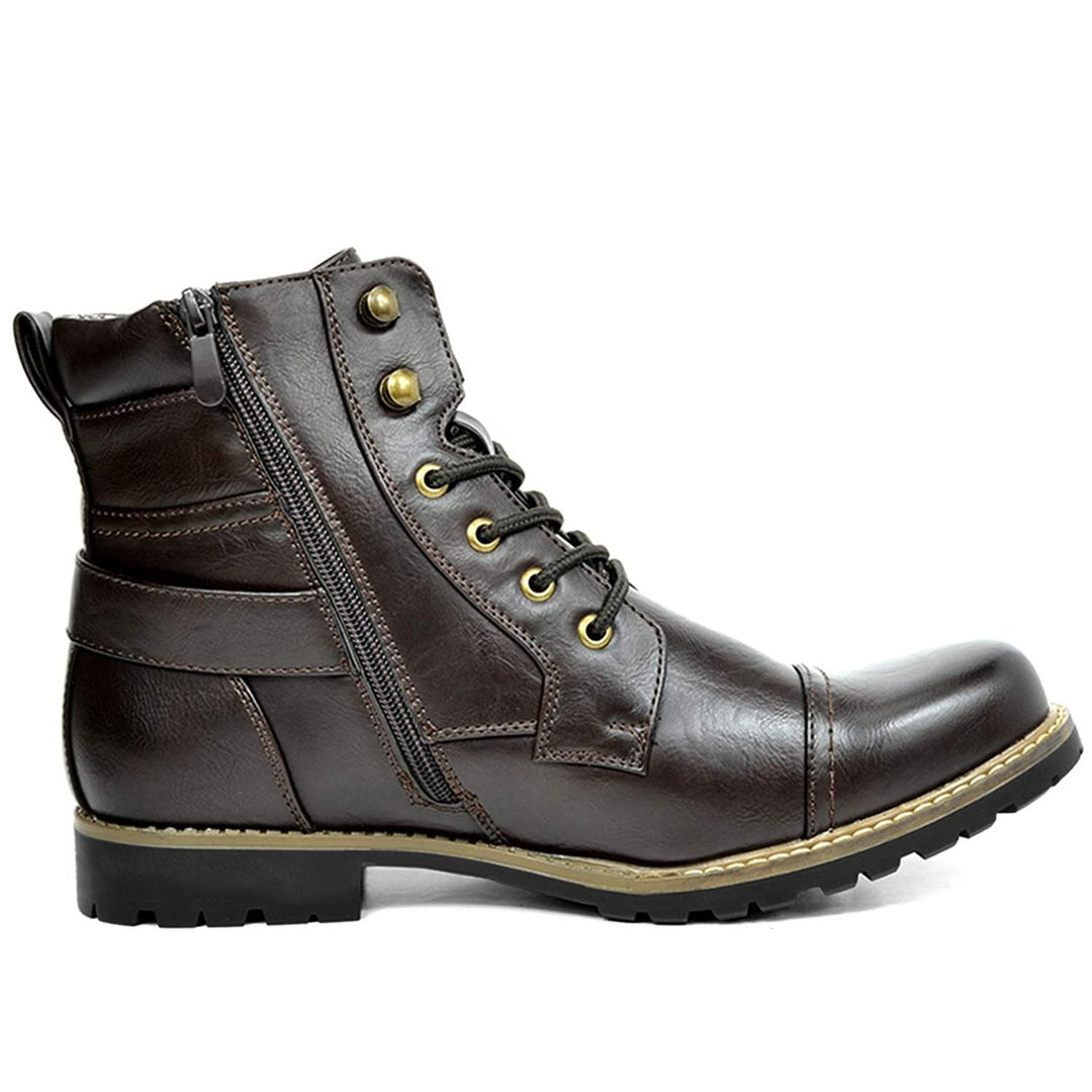 Mens Combat Boots Lace-Up Military Style