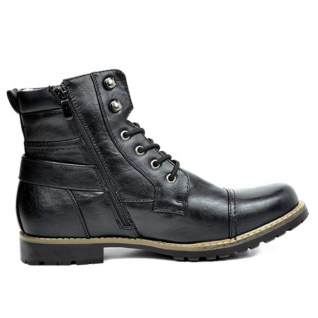 Mens Combat Boots Lace-Up Military Style