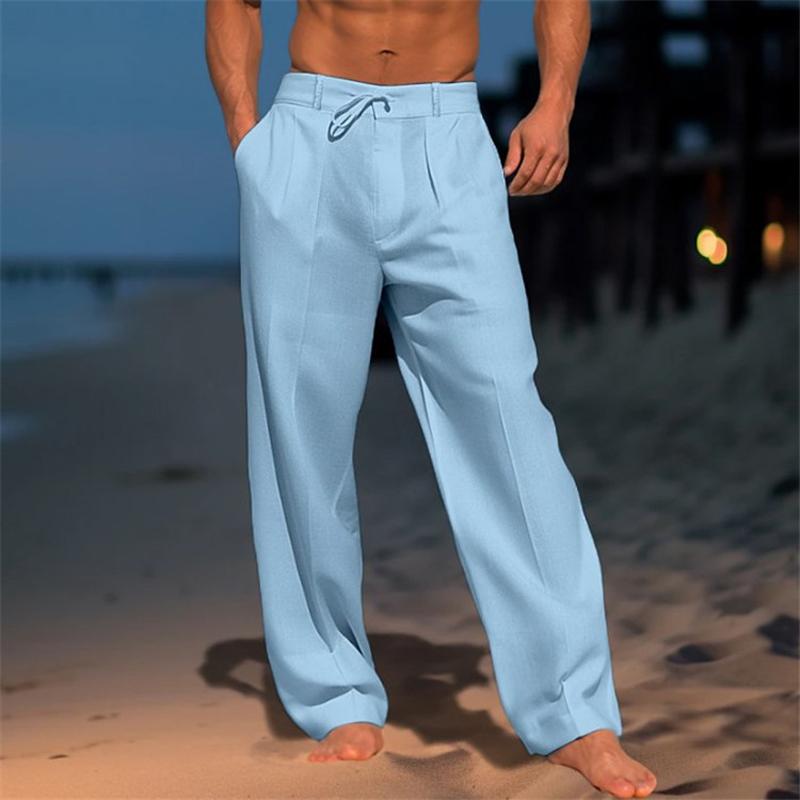 Mens Lightweight Summer Pants Simple Fit