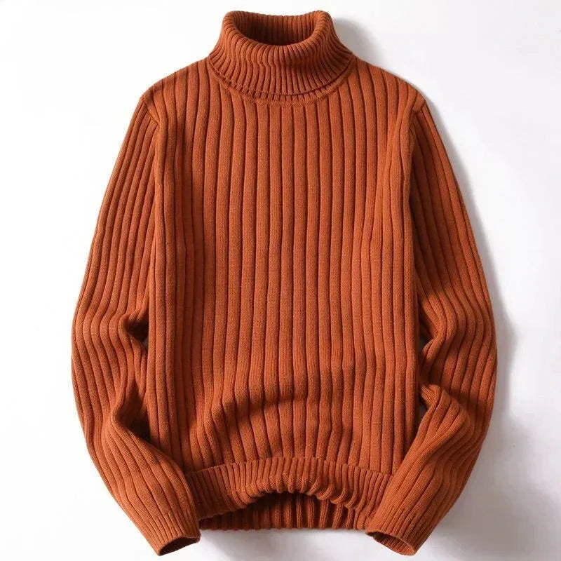 Mens Sweater High Neck Relaxed Fit