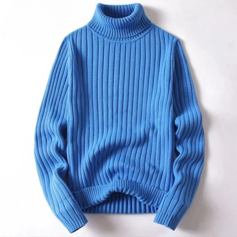 Mens Sweater High Neck Relaxed Fit - BritishMode
