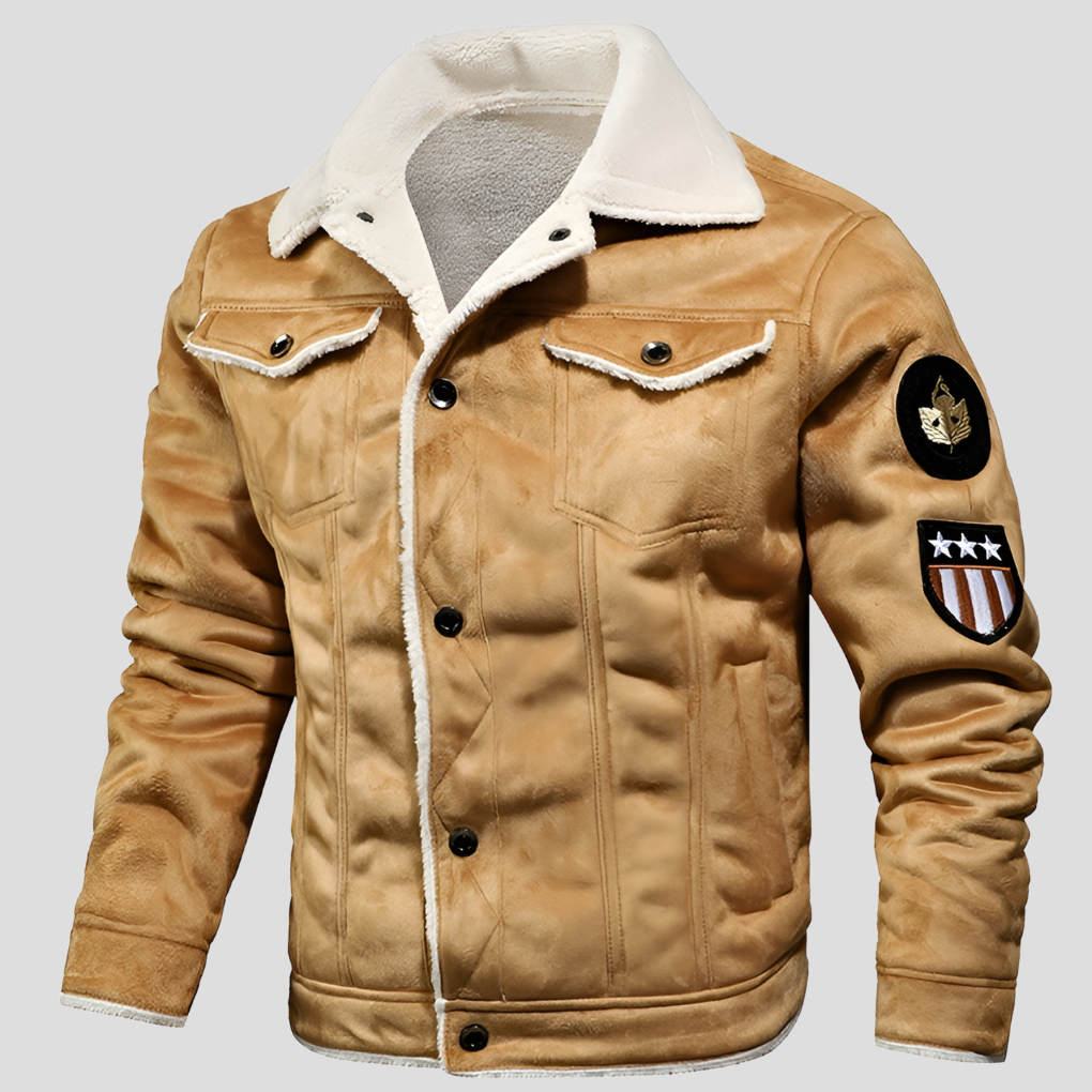 Mens Bomber Jacket with Insulated Warmth Classic Aviator Style