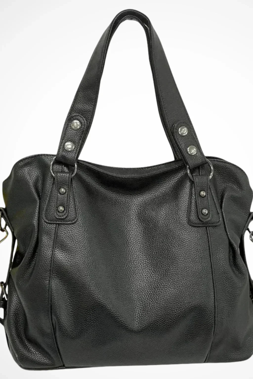 Womens Shoulder Handbag Studded Leather Top Handle Crossbody Strap