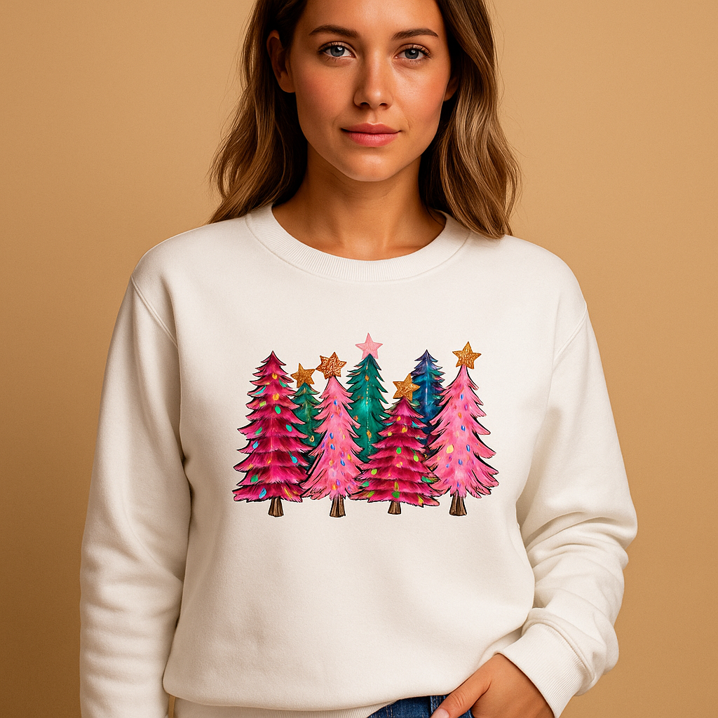 Womens Festive Pattern Knit Sweater Regular Fit