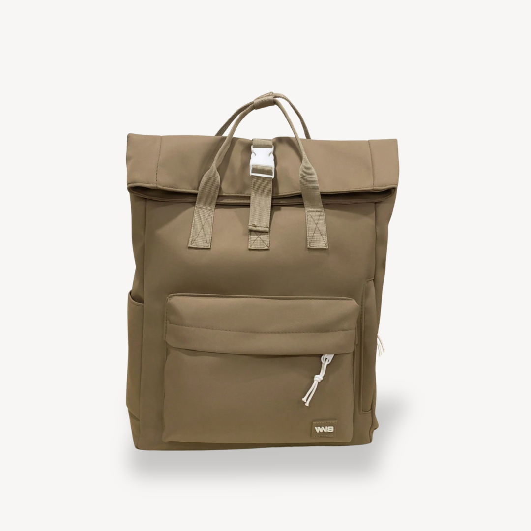 Womens Roll Top Backpack Polyester Durable