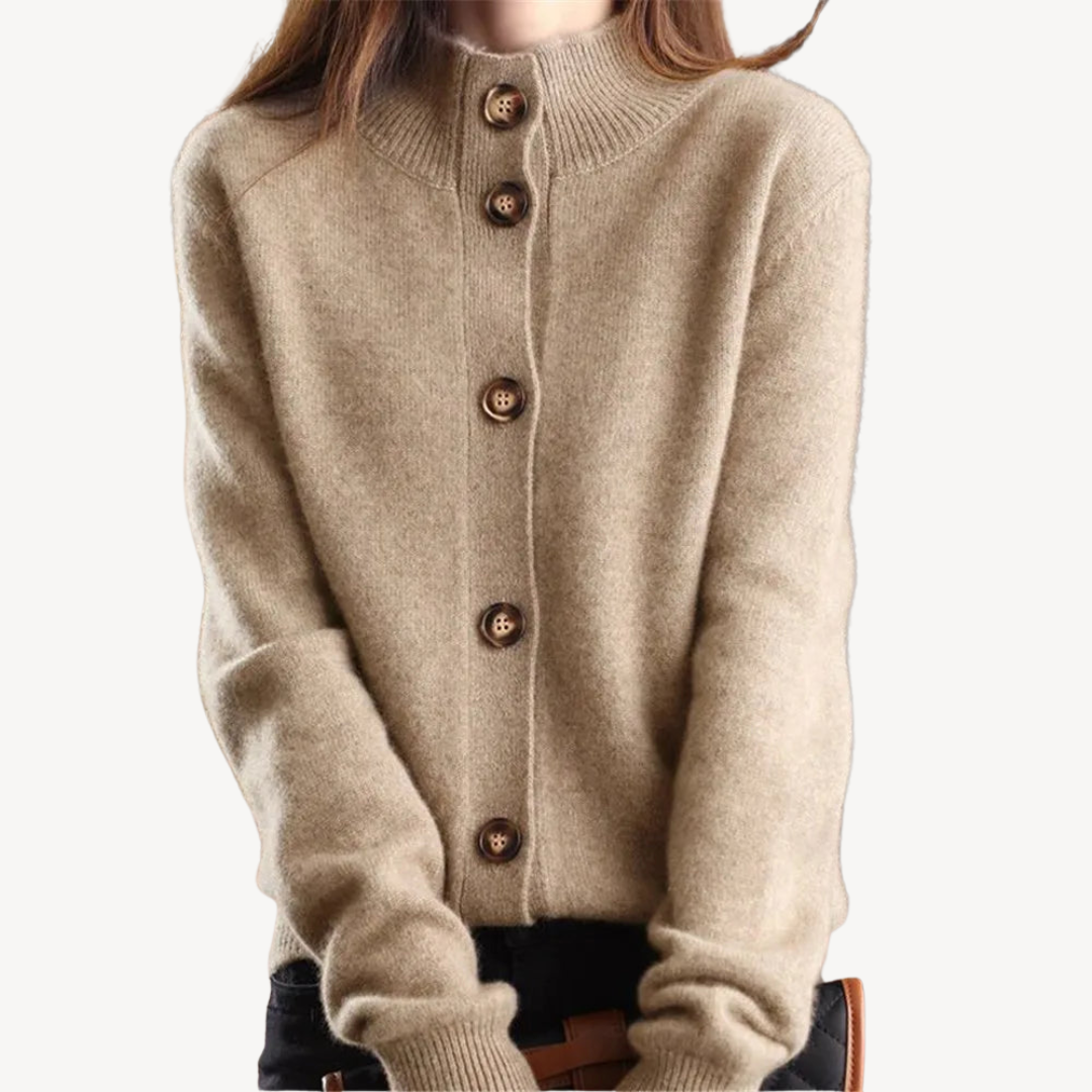 Womens Knit Sweater Soft Button-Down Fit