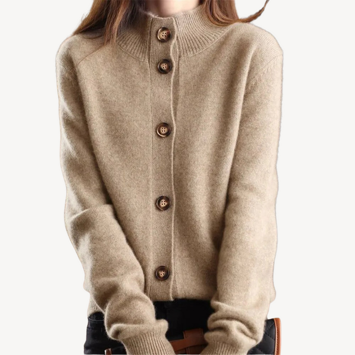Womens Knit Sweater Soft Button-Down Fit