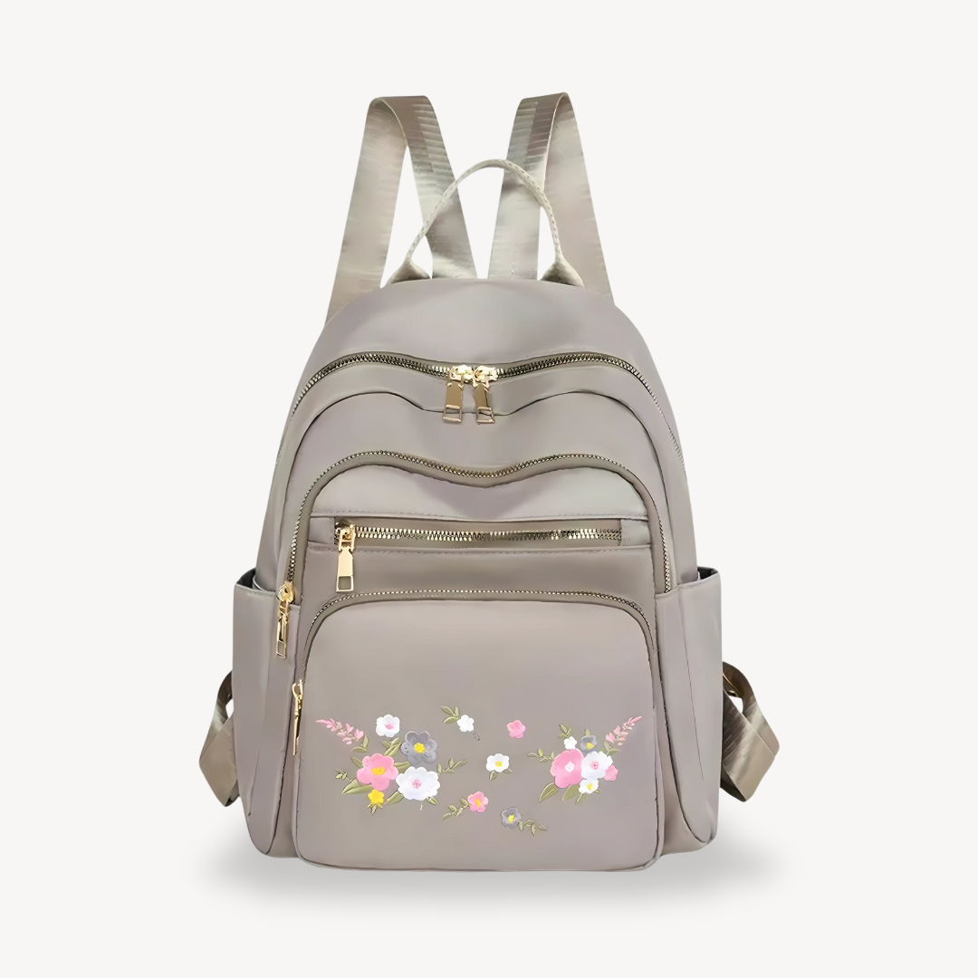 Womens Quilted Nylon Backpack Adjustable Straps