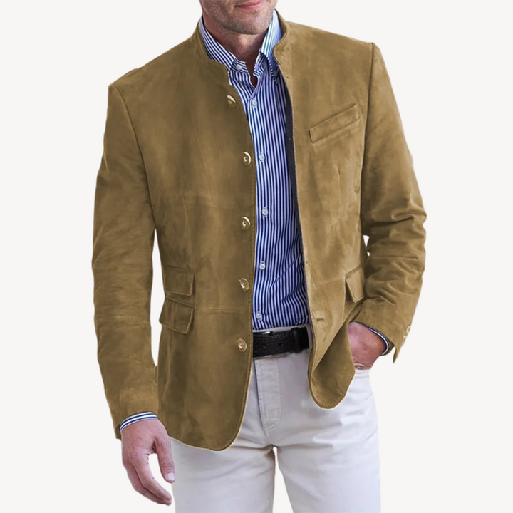 Mens Blazer Jacket Button Closure Casual Fit - BritishMode