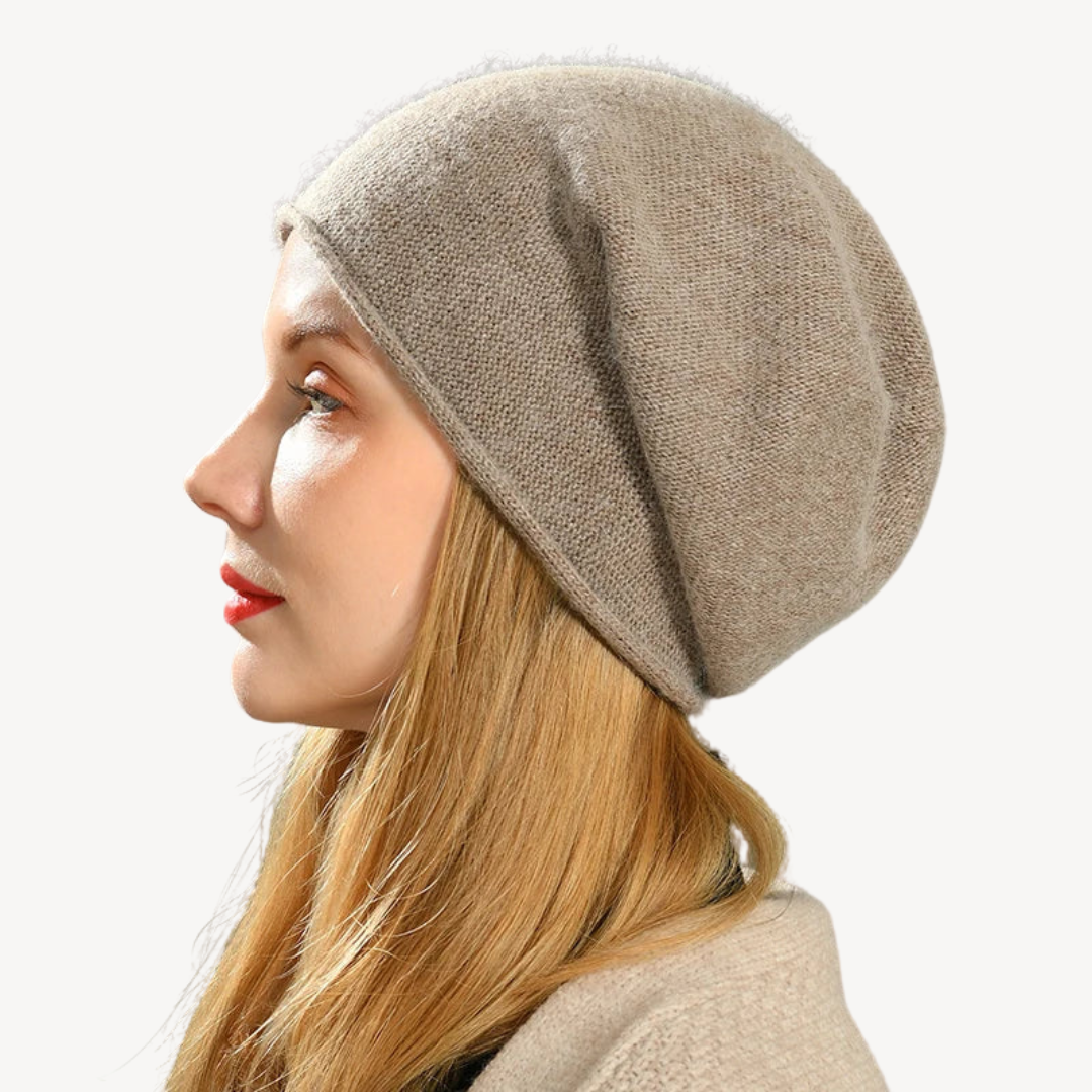 Womens Knitted Beanie Hat Stretch Fit