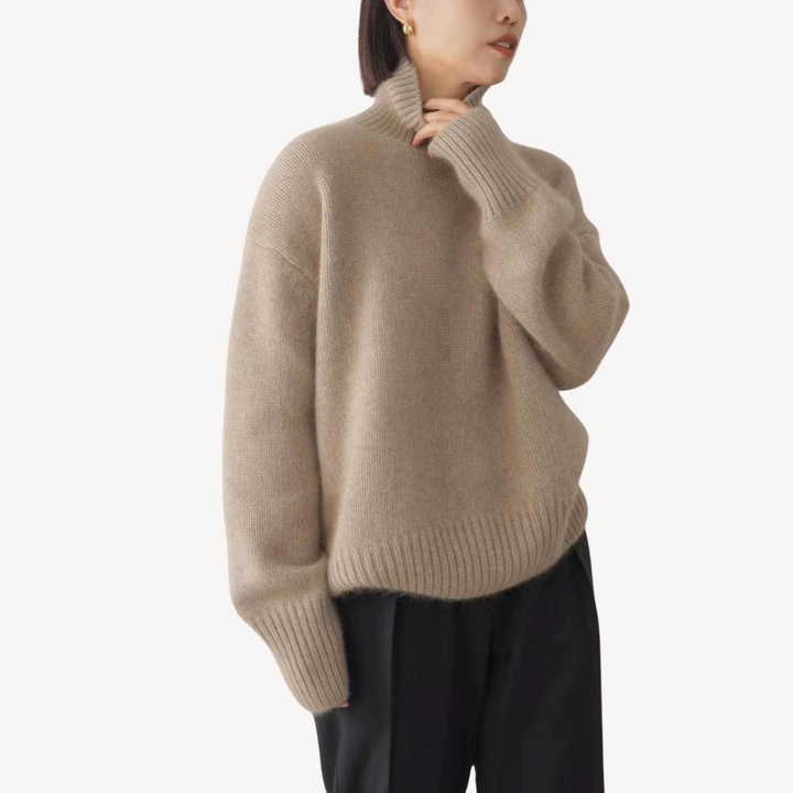 Womens Knit Turtleneck Sweater Soft Fabric