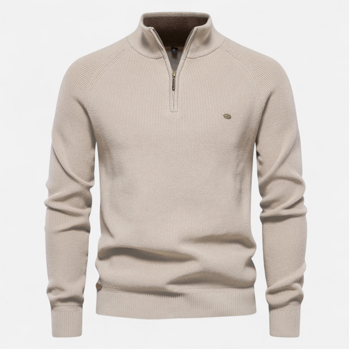 Mens Knit Sweater Crew Neck Cozy Fit