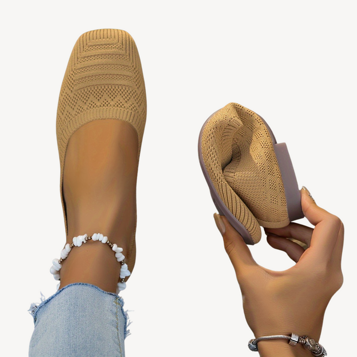 Womens Orthopedic Flats Square Toe Comfortable Fit