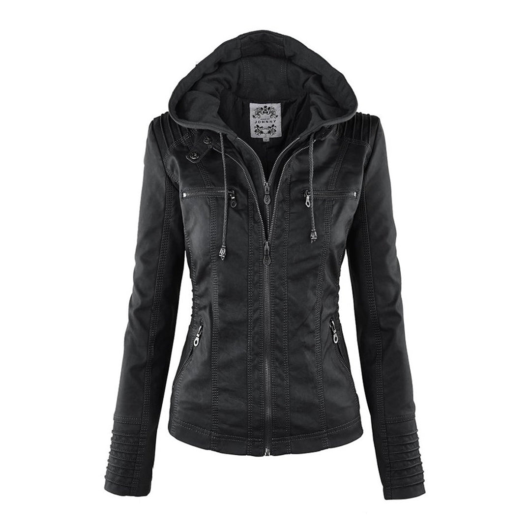Womens Leather Biker Jacket Fitted Style