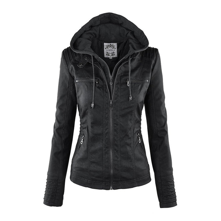 Womens Leather Biker Jacket Fitted Style