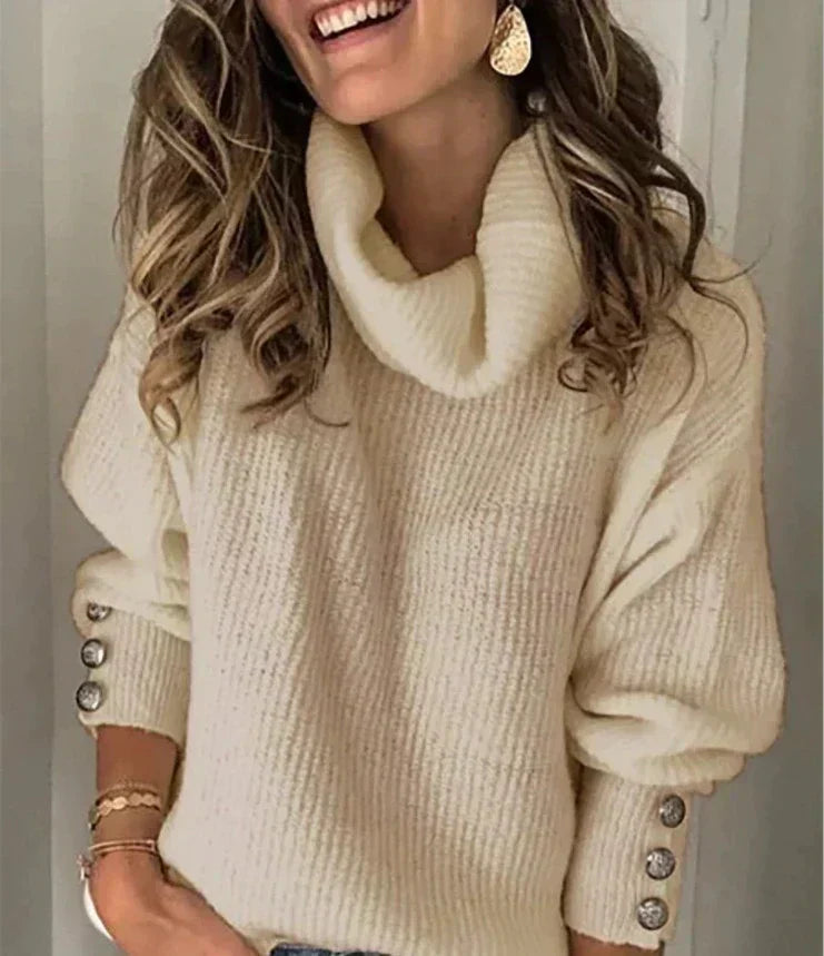 Womens Lightweight Turtleneck Sweater Slim Fit - BritishMode