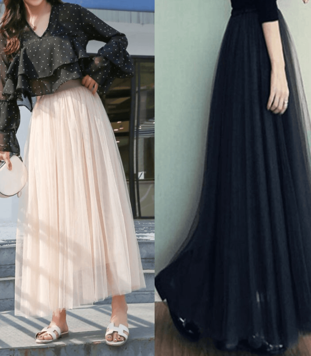 Womens Ankle-Length Skirt High Waist Fit