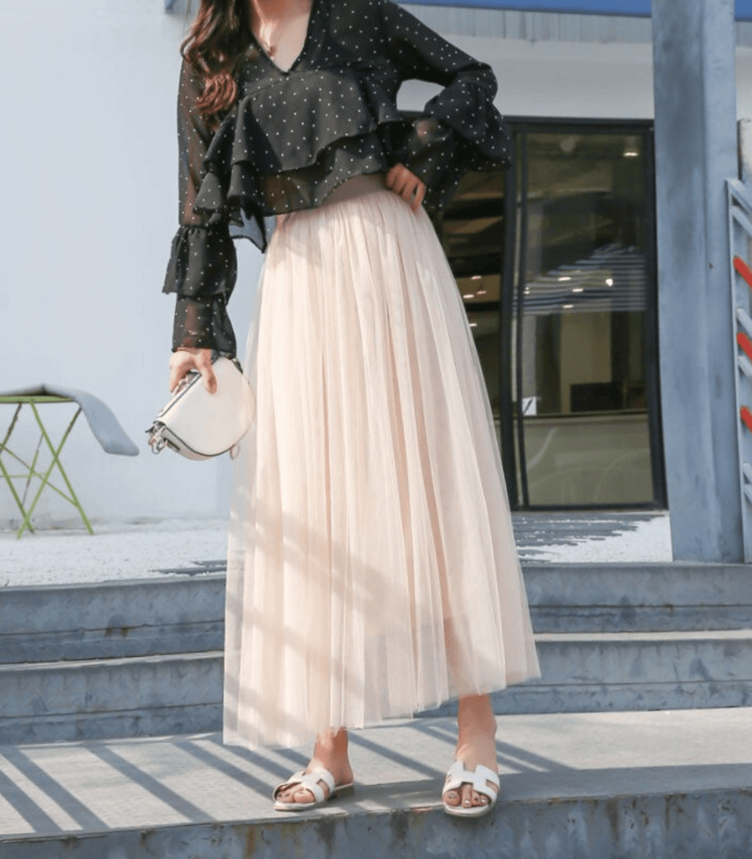 Womens Ankle-Length Skirt High Waist Fit