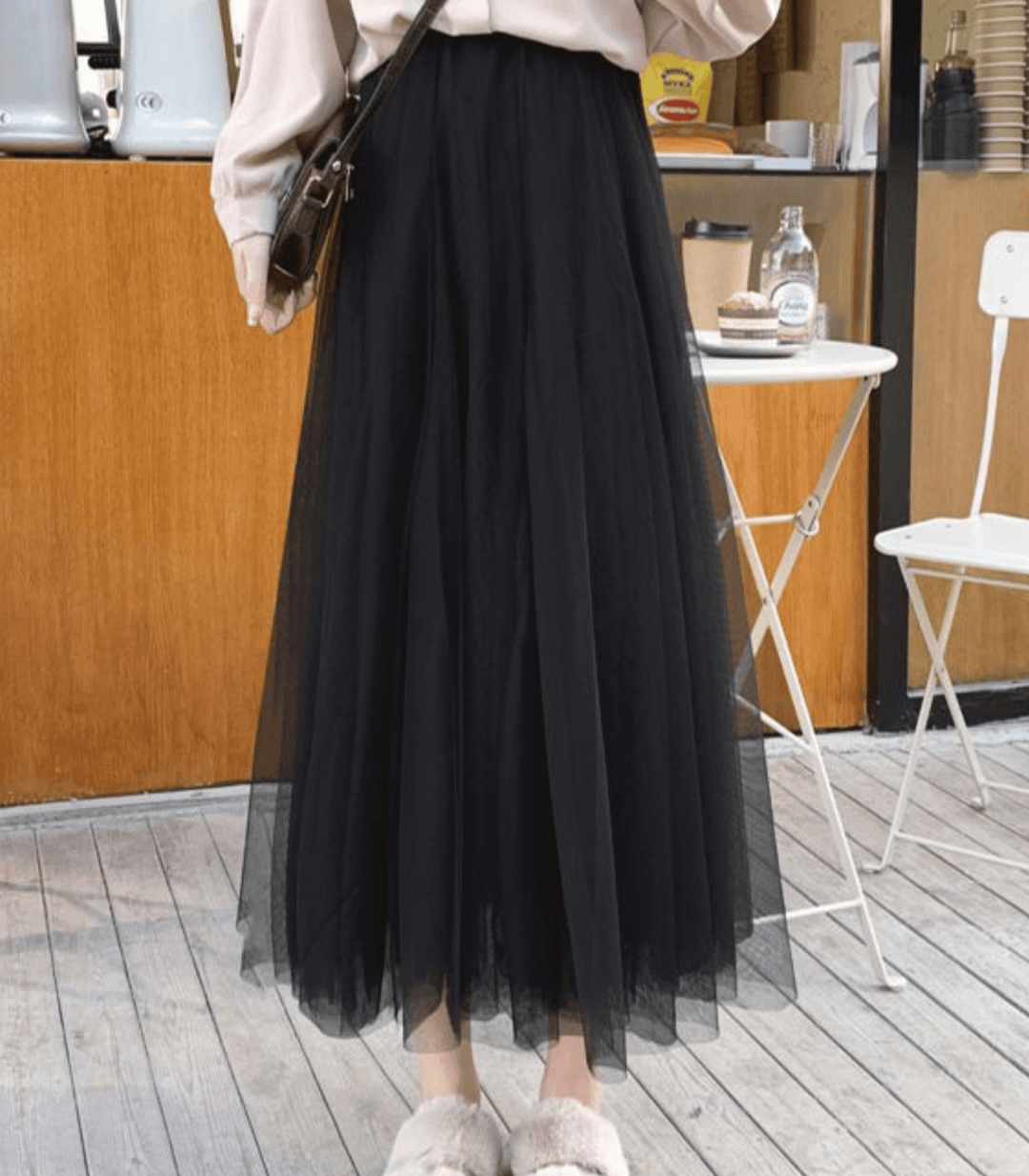 Womens Ankle-Length Skirt High Waist Fit