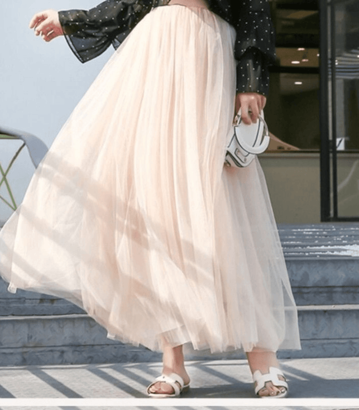 Womens Ankle-Length Skirt High Waist Fit
