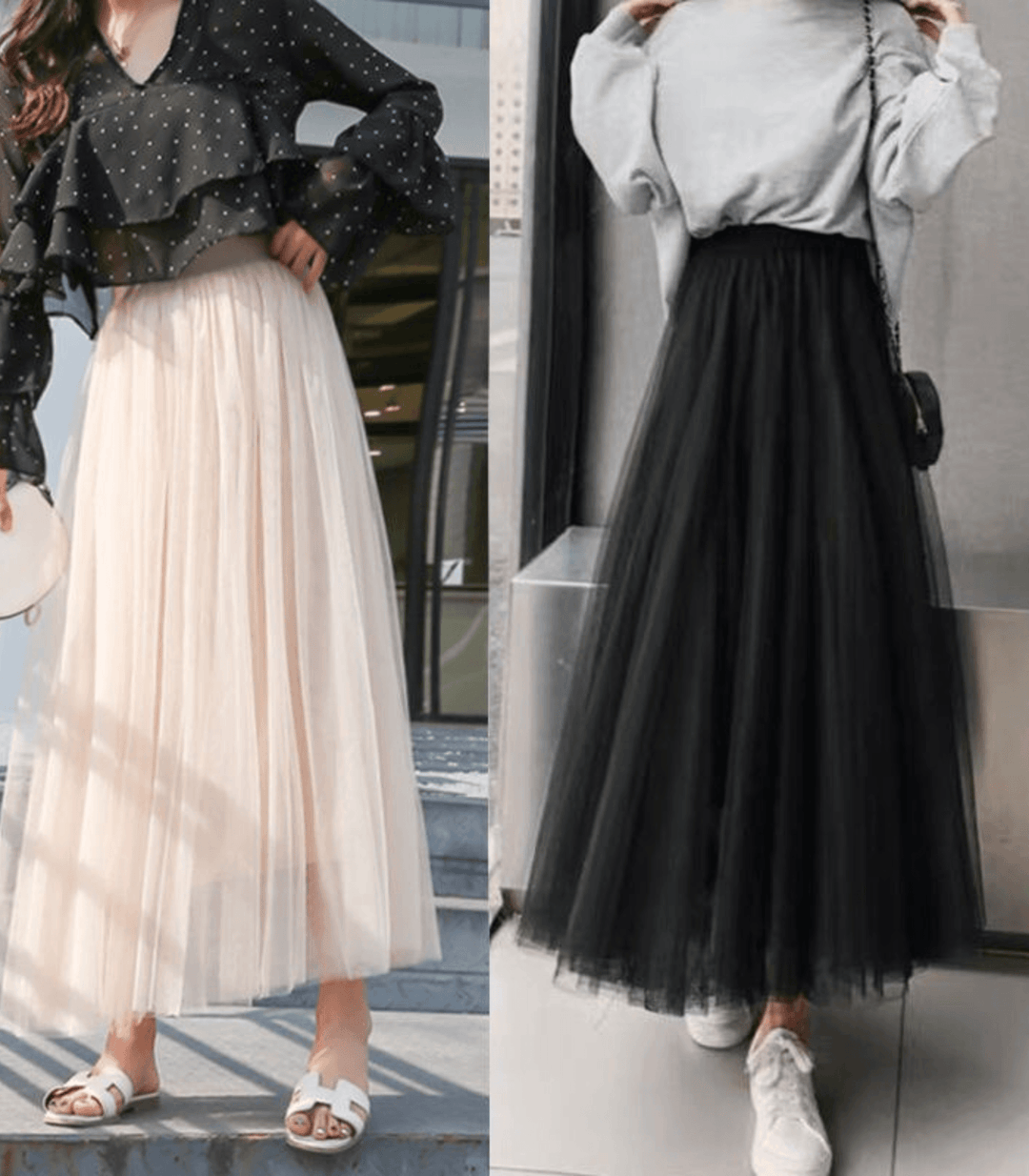 Womens Ankle-Length Skirt High Waist Fit