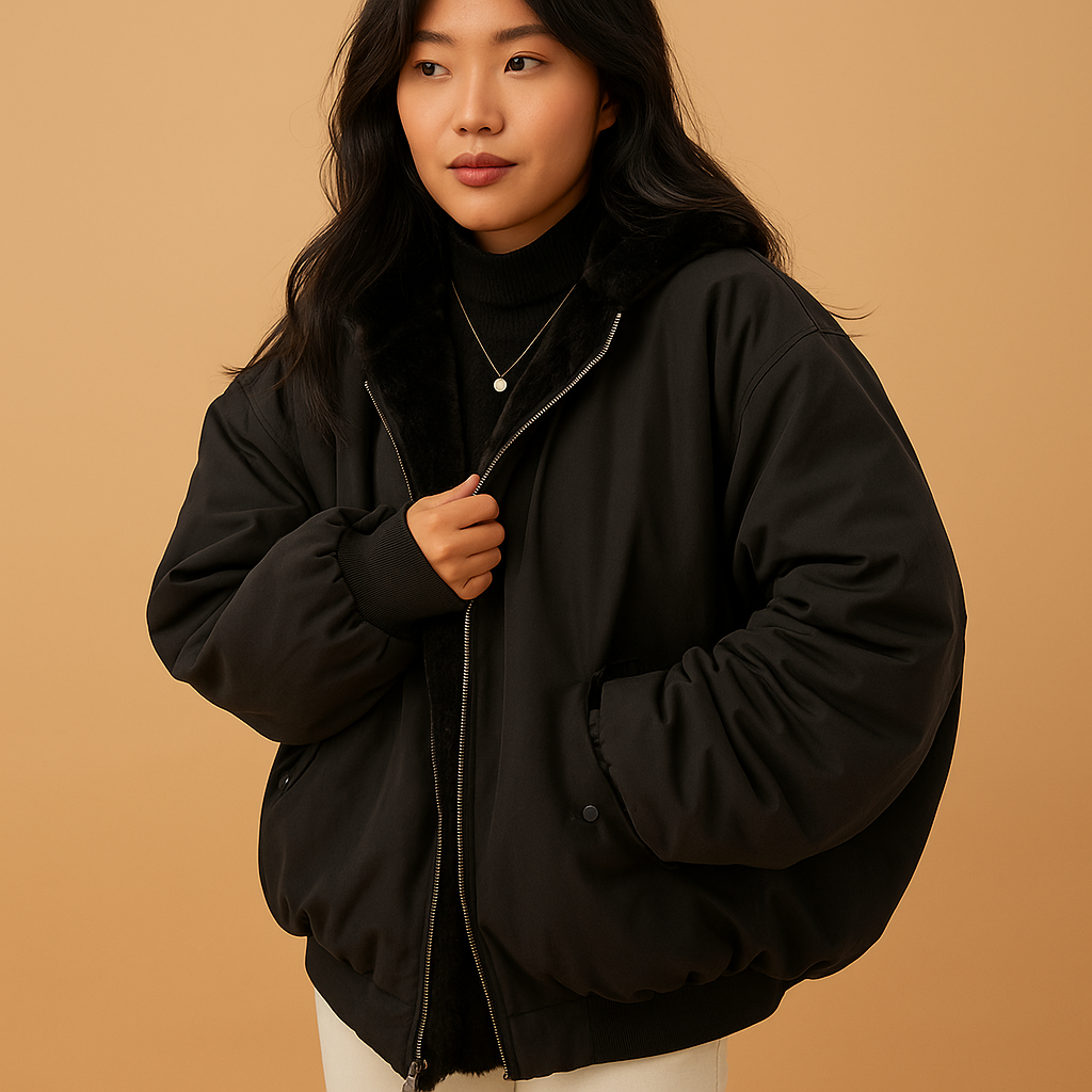 Womens Parka Jacket with Hood Cozy Fit
