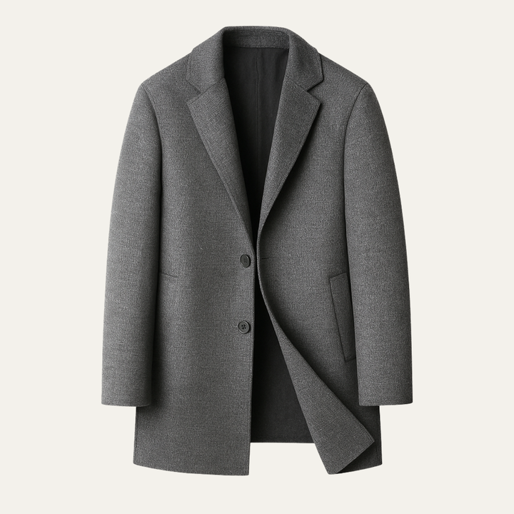 Mens Wool Overcoat Double-Faced Classic Fit - BritishMode