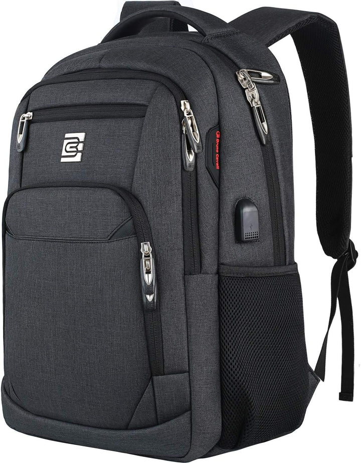 Unisex Slim Laptop Backpack Anti-Theft USB Charging Port