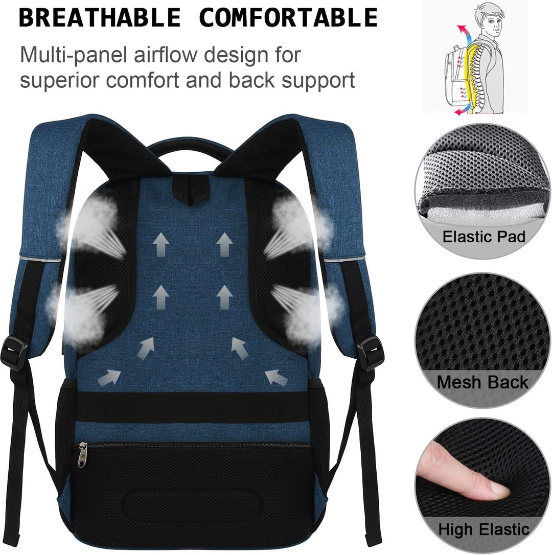 Unisex Slim Laptop Backpack Anti-Theft USB Charging Port
