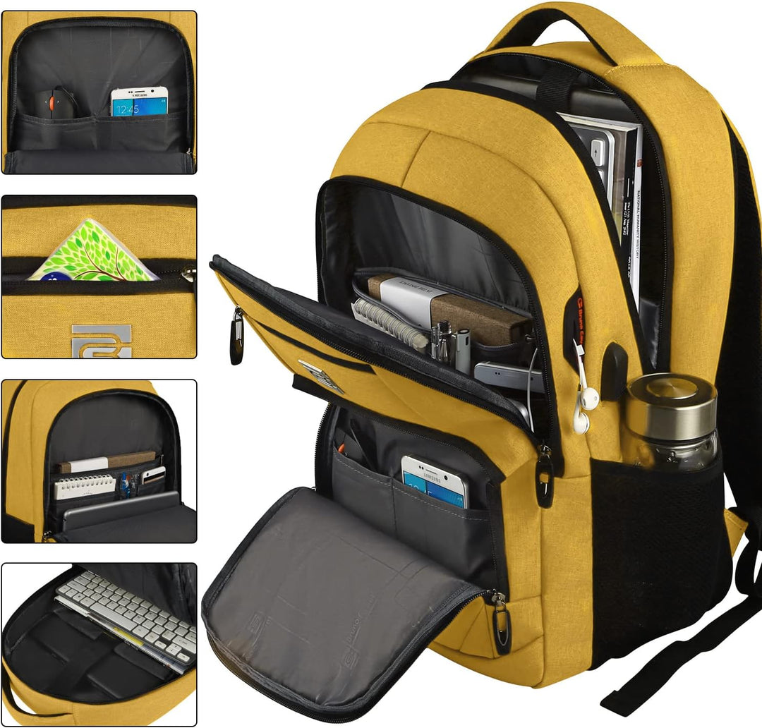 Unisex Slim Laptop Backpack Anti-Theft USB Charging Port