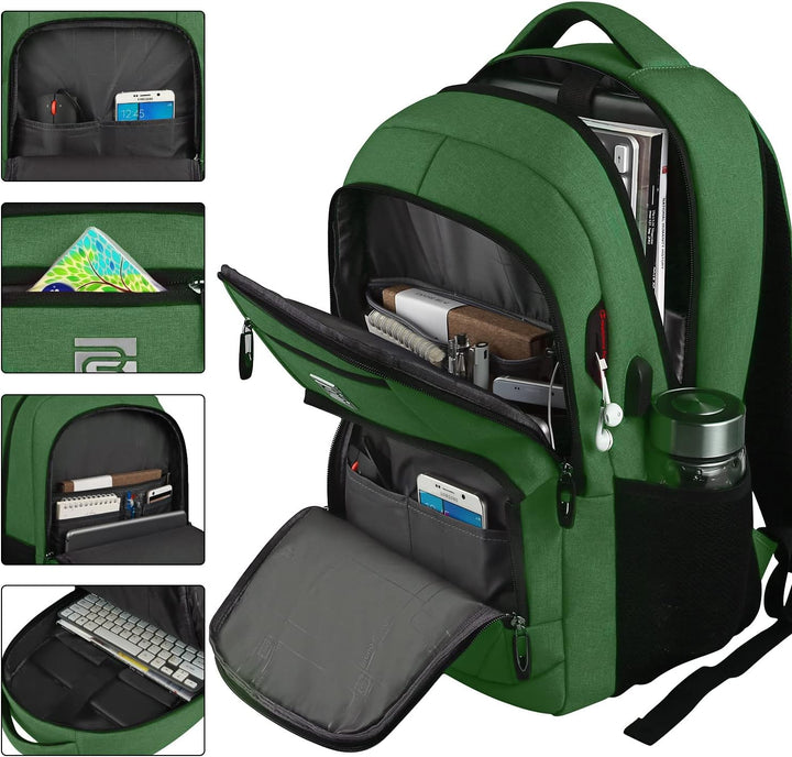 Unisex Slim Laptop Backpack Anti-Theft USB Charging Port