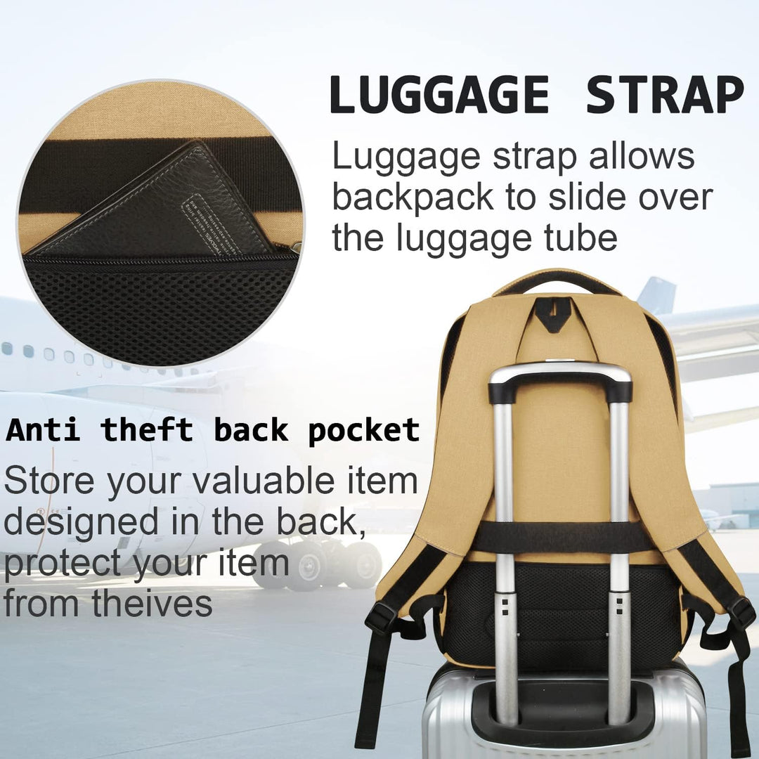 Unisex Slim Laptop Backpack Anti-Theft USB Charging Port