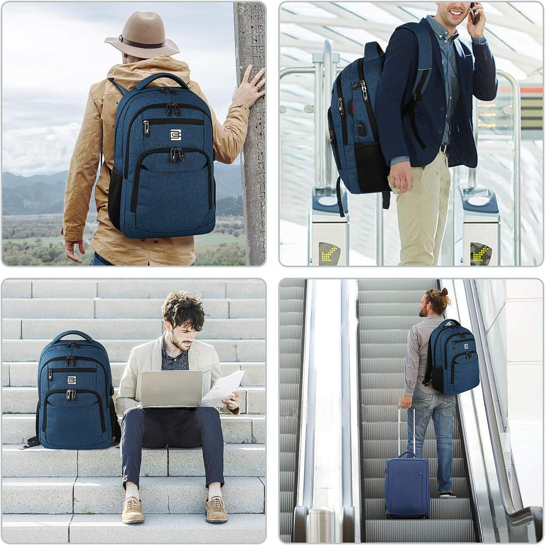 Unisex Slim Laptop Backpack Anti-Theft USB Charging Port