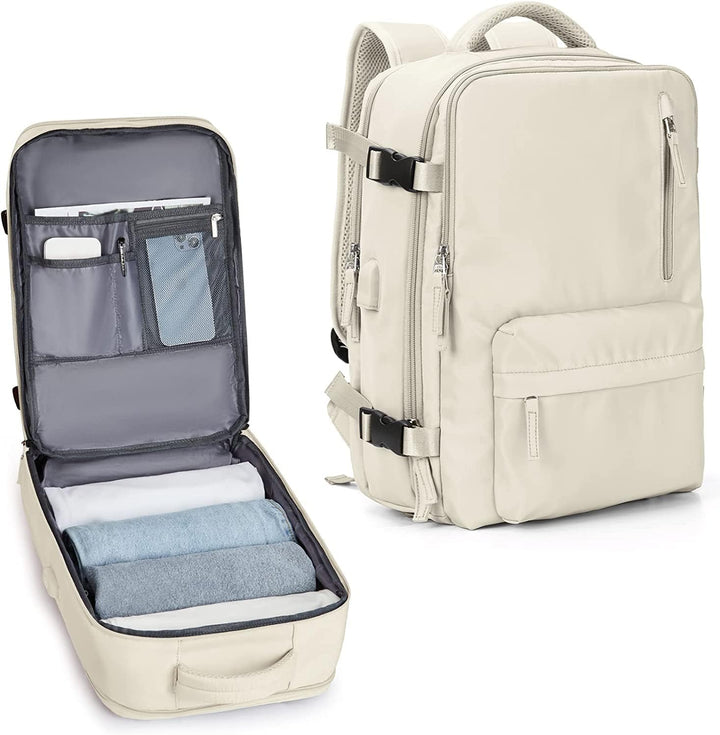 Unisex Travel Backpack Waterproof with Shoe Compartment USB Port - BritishMode