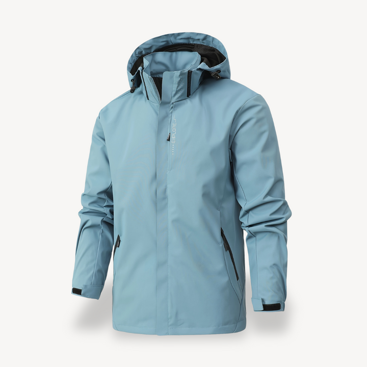 Mens Hoodie Water-Resistant Zip Front