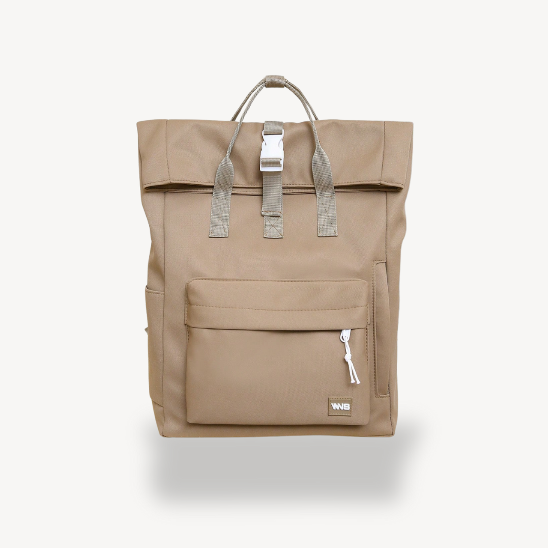 Womens Roll Top Backpack Polyester Durable