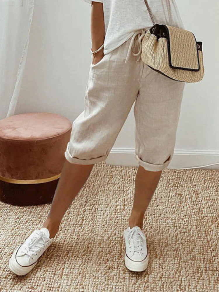 Womens Cotton Summer Shorts Relaxed Fit